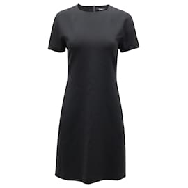 Theory-Theory Short Sleeved Mini Dress in Black Triacetate-Black