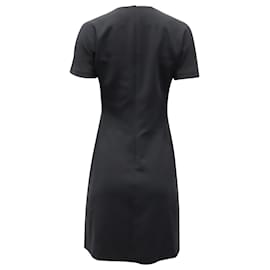 Theory-Theory Short Sleeved Mini Dress in Black Triacetate-Black