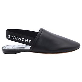Givenchy Rivington Flat Slingbacks in Black Leather Black