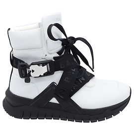 Balmain B Troop High-Top Sneakers in White Leather White