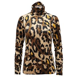 Diane Von Furstenberg Pull Col Roulé en Laine Imprimé Guépard Autre Imprimé python