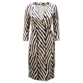 Diane Von Furstenberg-Diane Von Furstenberg Julian Wrap Dress in Multicolored Cotton-Multiple colors