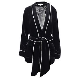 Giacca in velluto Ganni Rodier in rayon nero Nero