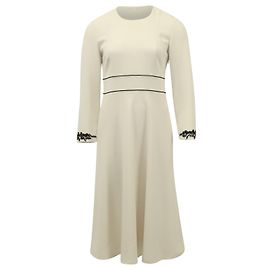 Burberry Prorsum Degrade Spitzenkleid in Ombre White/Grey Triacetate Weiß Roh