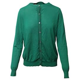 Marni Button-down-Strickjacke aus grüner Baumwolle Grün