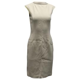 Michael Kors-Michael Kors Cap Sleeve Dress in Cream Wool-Beige