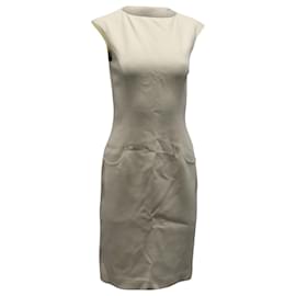 Michael Kors-Michael Kors Cap Sleeve Dress in Cream Wool-Beige