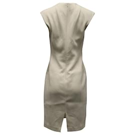 Michael Kors-Michael Kors Cap Sleeve Dress in Cream Wool-Beige