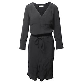 Robe mi-longue Ba&sh en viscose noire Noir