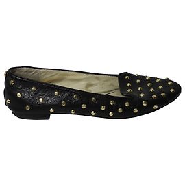Michael Kors Ailee Studded Flats in Black Leather Black