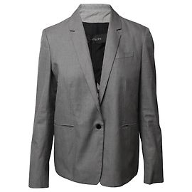 Joseph Single Breasted Blazer in Grey Cotton Grey