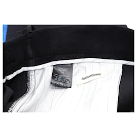 Zadig & Voltaire-Pantalon Zadig et Voltaire Porte Tweed en Polyester Noir-Noir