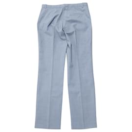 Theory-Theory Slim Fit Trousers in Blue Cotton -Blue