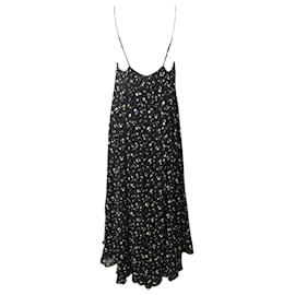 Reformation-Reformation Floral Print Low Back Maxi Dress in Black Viscose-Other