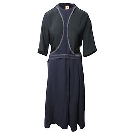 Marni Robe à Panneaux et Coutures Contrastées en Viscose Multicolore Autre Imprimé python