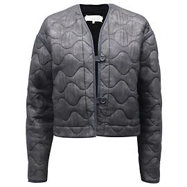 Chaqueta acolchada de gasa de seda negra de Maison Martin Margiela Negro