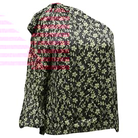Ulla Johnson-Ulla Johnson Enid Bow Detail One-Shoulder Blouse in Floral Print Cotton-Other