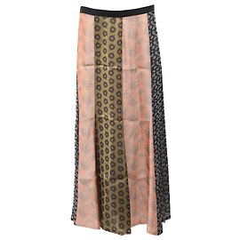Dries Van Noten Four Panel Midi Skirt in Multicolor Other