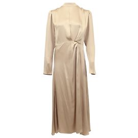 Anine Bing Kim Open Back Dress in Nude Silk Flesh