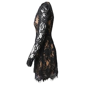 Michael Kors-Michael Michael Kors Lace Mini Dress in Black Cotton-Black