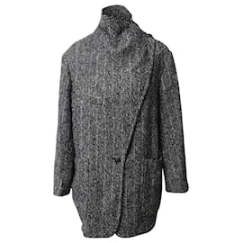 Isabel Marant-Cappotto a portafoglio Isabel Marant in maglia di lana grigia-Grigio
