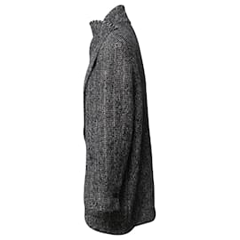 Isabel Marant-Isabel Marant Knit Wrap Coat in Grey Wool-Grey