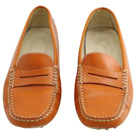 Tod's-Tods Gommino Driving Loafers in Camel Leather-Yellow,Camel
