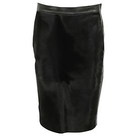 Jupe Crayon Iris & Ink en Cuir Noir Noir