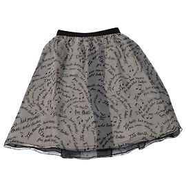 Falda con estampado Melody en seda gris de Alice + Olivia Benita Gris