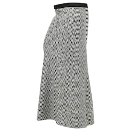 Sandro-Sandro Paris Printed Knee-Length Skirt in Black Viscose-Other