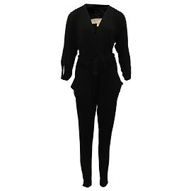 Michael Kors Studded Stretch-Jersey Jumpsuit in Black Polyester Black