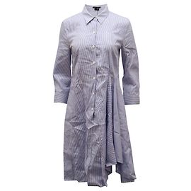 Vestido camisero de algodón azul/blanco con rayas SL Express de Theory Diaz Azul