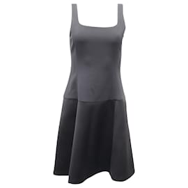 Theory-Theory Sleeveless Mini Dress with Square Neckline in Black Triacetate-Black