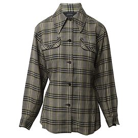 Joseph Asher Karierte Bluse aus mehrfarbiger Wolle Andere Python drucken