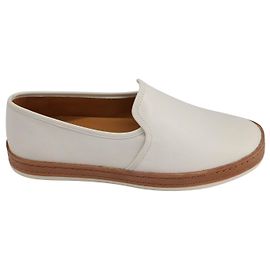 Vince Canella Slip-On Sneakers in White Leather White Cream