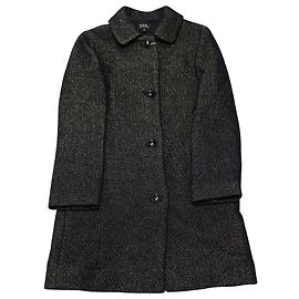 Apc BEIM.P.C. Rooney Metallic-Mantel aus marineblauer Wolle Marineblau