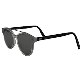 Dior-Dior Black Tie sunglasses with silver frame-Silvery,Metallic