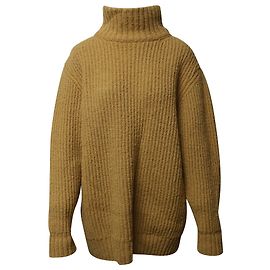 Marc Jacobs Pull à col roulé en grosse maille en Camel Laine Jaune Camel