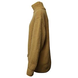 Marc Jacobs-Felpa a collo alto in maglia pesante di Marc Jacobs in lana color cammello-Giallo,Cammello