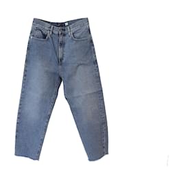 Autre Marque-Jeans Levi's Barrel Cropped em jeans de algodão azul-Azul