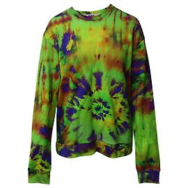 Felpa MSGM Tie Dye in Cotone Multicolor Altro Stampa python