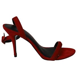 Alexander Wang Julie Strappy Sandals in Red Suede Red