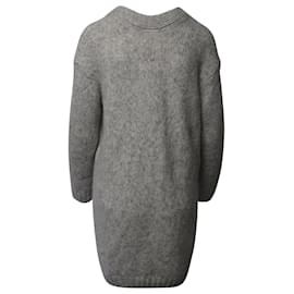 Ba&Sh-Ba&sh Beyla Sweater Dress in Grey Polyamide-Grey