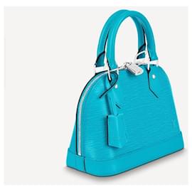 Louis Vuitton-LV alma epi leather with strap-Turquoise