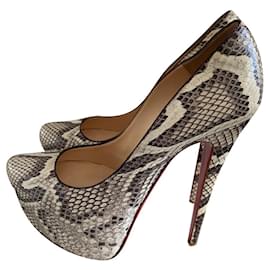 Christian Louboutin Daffodile Python Pumps Grey Grey