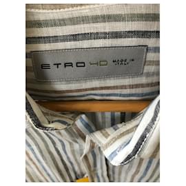 Etro-Camisetas-Castaño,Azul