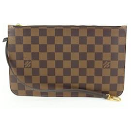 Louis Vuitton-Damier Ebene Neverfull Pochette MM or GM Wristlet Pouch-Other