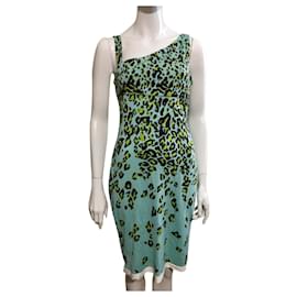 Diane Von Furstenberg-DvF Nomie silk dress with cheetah eye print-Multiple colors,Turquoise