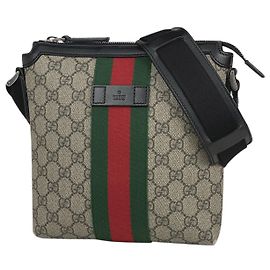 Gucci Saddlebags Red Beige Green