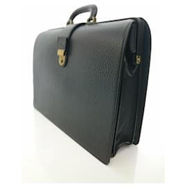 Burberry-BURBERRYS Dulles bag / Briefcase / Leather / BLK / Solid color-Black